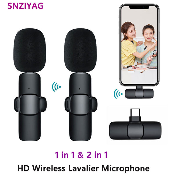 Snziyag Y22 New Wireless Lavalier Microphone Portable Audio Video