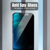 Anti-Spy Glass Screen Protector for iPhone 15/14/13/12/11 Pro Max/Mini/X/XS/XR/7 (1-2 Pack)