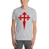 Camiseta de manga corta unisex Cruz de santiago