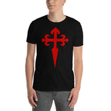 Camiseta de manga corta unisex Cruz de santiago