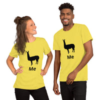 Camiseta de manga corta unisex llama me