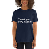 Camiseta de manga corta unisex thank you very mucho