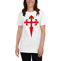 Camiseta de manga corta unisex Cruz de santiago