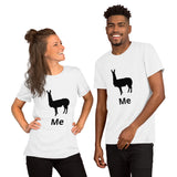 Camiseta de manga corta unisex llama me