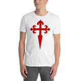 Camiseta de manga corta unisex Cruz de santiago